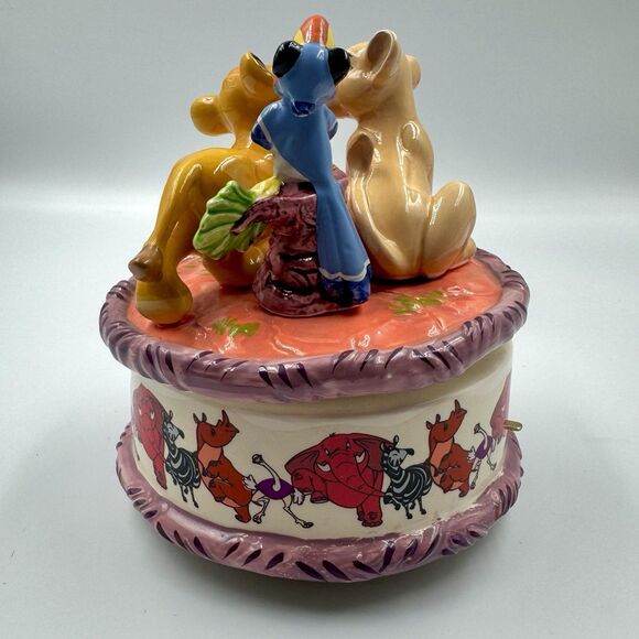Walt Disney The Lion King Music Box Rare 1994 Collection Schmid Revolving Circle - Picture 5 of 9
